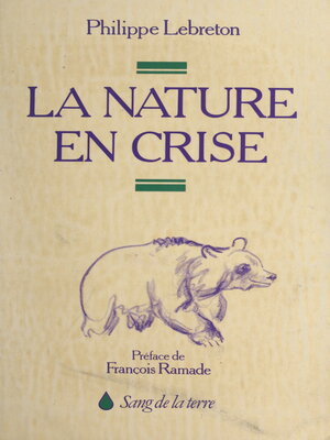 cover image of La nature en crise